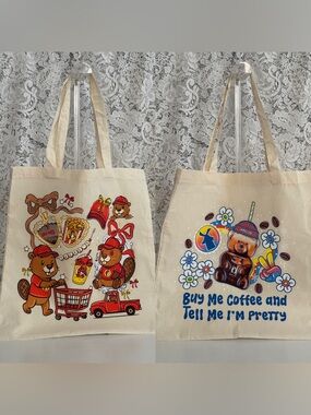 Buc-ee’s & Dutch Bros Inspired Canvas Tote Bag Cute Coffee Road Trip choose 1